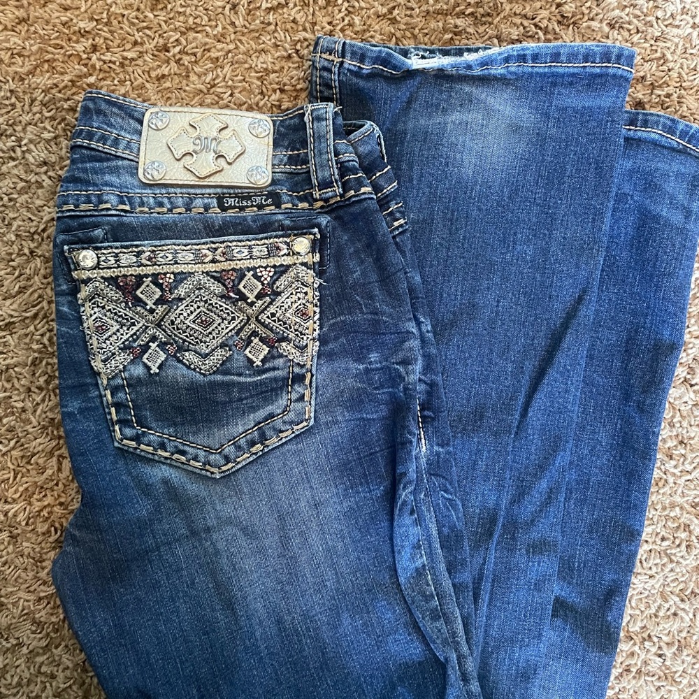 Miss Me Denim Jeans with Embroidery - Picture 2 of 6